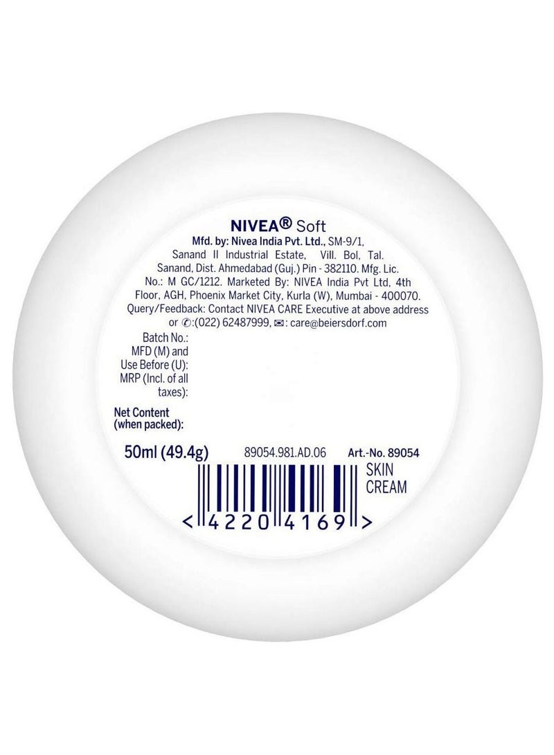 Nivea Soft Refreshing And Moisturizing Cream White 50ml - Image 5