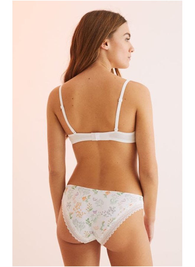 women'secret - Classic microfibre and lace  printed panties - Image 1