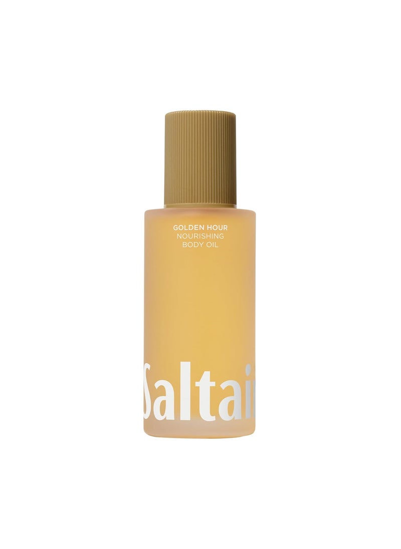Saltair Saltair Body Oil Luxurious Golden Hour After Shower and Bath Oil Moisturizer for Women Botanical NonGreasy and WellAbsorbing Lotion for Hydrating Dry Skin 4oz Glass Pump Bottle 