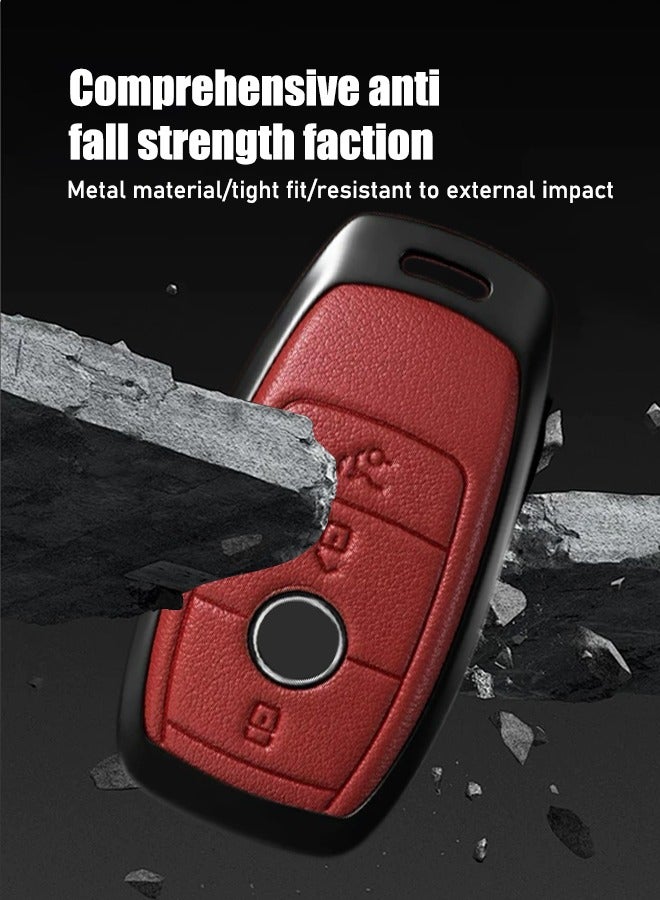 Cowhide key cover, suitable for Mercedes-Benz, the first layer of cowhide, the original car mold, restore the original texture of the key, protect the key from falling. goodcar - Image 4