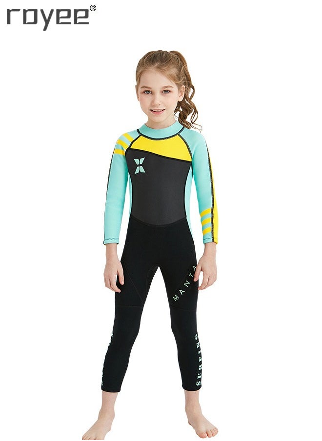 Royee - Kids Wetsuit, 2.5mm Neoprene Thermal Swimsuit, Full Wetsuit for Girls Boys and Toddler, Long Sleeve Kids Wet Suits for Swimming - Image 1