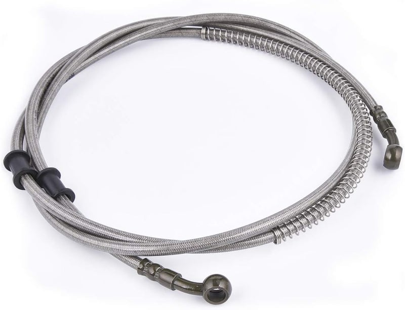 MTATCN 86" Stainless Braided Hydraulic Brake Hose Line for Scooter ATV Dirt Bike Go Kart - Image 1