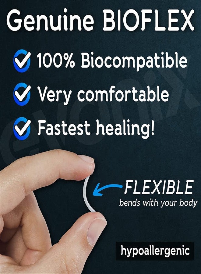 Bling Piercing 3pc 20g Bioflex L-Shape Nose Ring Stud Rings Plastic Bioplast Nostril Cool Cute Curve Flat Hoop Bend - Image 4