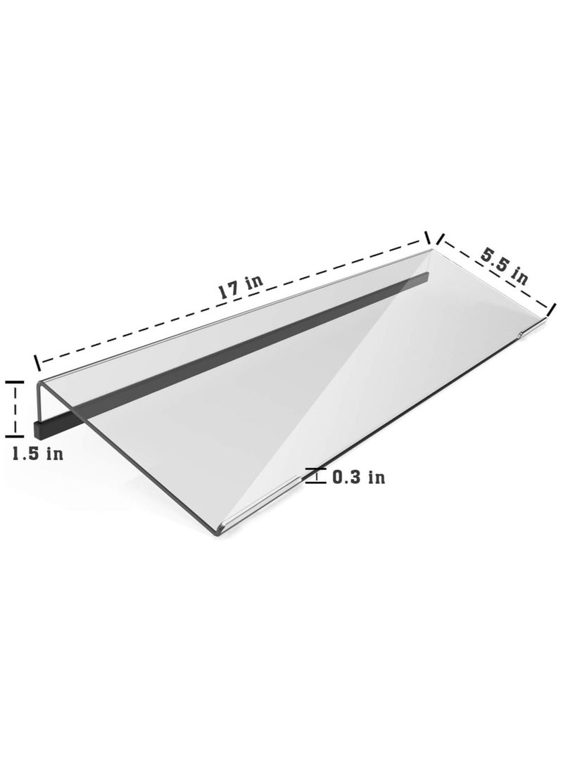 Arabest - Acrylic Tilted Computer Keyboard Stand, for Ergonomic Typing, Keyboard Tray Stand, With Silicone Non Slip Shell, Transparent - Image 1