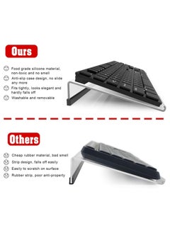 Arabest Acrylic Tilted Computer Keyboard Stand, for Ergonomic Typing, Keyboard Tray Stand, With Silicone Non Slip Shell, Transparent  - Image 3