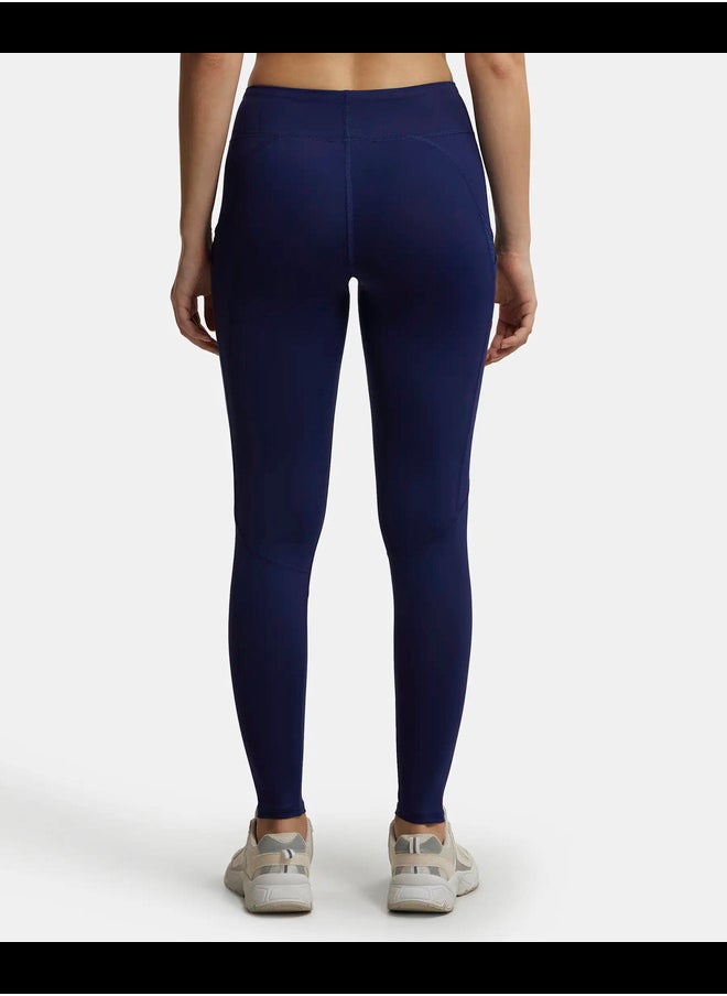 JOCKEY - Jockey MW12 Women's Tactel Microfiber Elastane Stretch Performance Leggings with Side Pockets and Stay Dry Technology - Image 1
