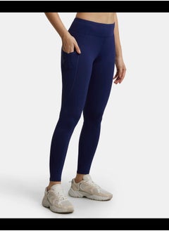 JOCKEY Jockey MW12 Women's Tactel Microfiber Elastane Stretch Performance Leggings with Side Pockets and Stay Dry Technology  - Image 2
