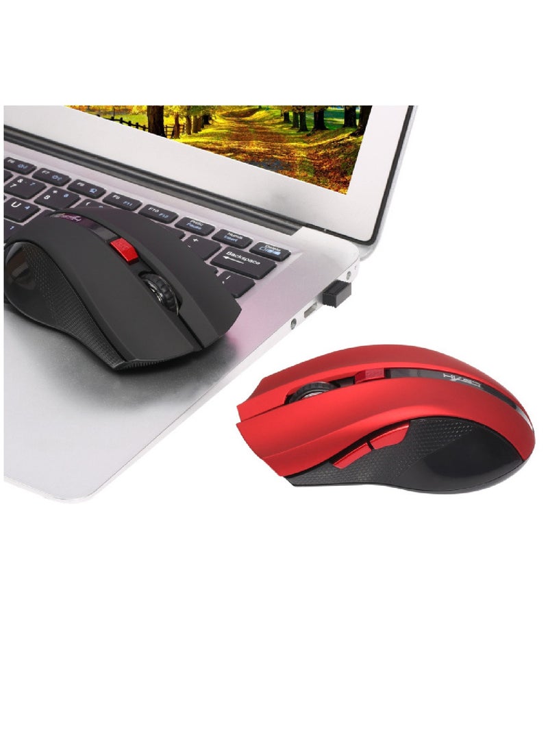 HXSJ - X50 Wireless Mouse Red/Black - Image 1