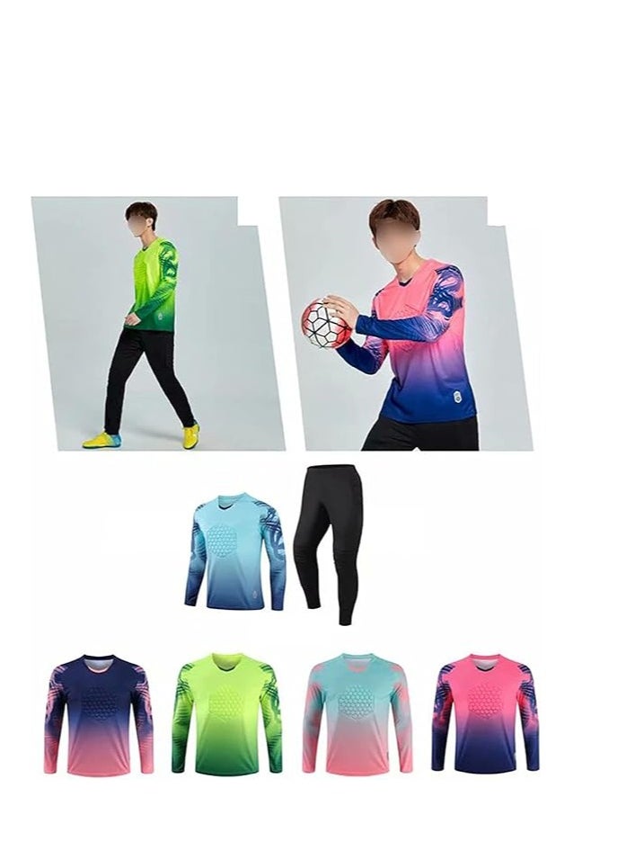 Spall - New Boys Men's Soccer Goalkeeper Jerseys Protector Set Children Football Goalkeeper Outdoor Goal Keeper UniformsSuit - Image 1