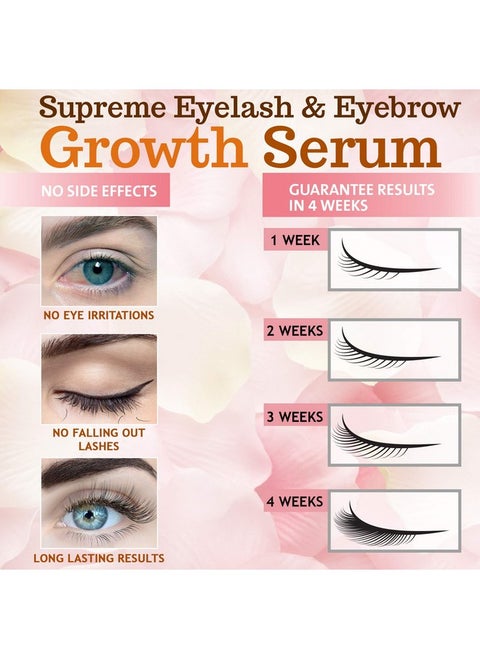 Organic Eyelash Growth Serum - Vegan Lash Enhancer & Primer Improved Formula With Biotin And Oat Grow Peptides For Longer, Thicker Lashes And Eyebrows