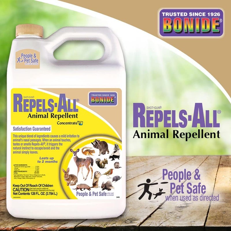 Bonide Repels-All Animal Repellent, 128 oz Concentrate for Outdoor Pest Control, Deter Deer from Garden, People & Pet Safe - Image 5