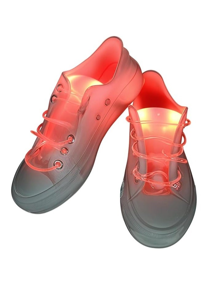 Remax Mena Pair Colorful LED Flash Light Up Shoe Laces Party Disco Shoes Strap Glow Stick 1 Shoelaces Boys Girls Light Up Your Night with 7 Color Modes  - Image 1