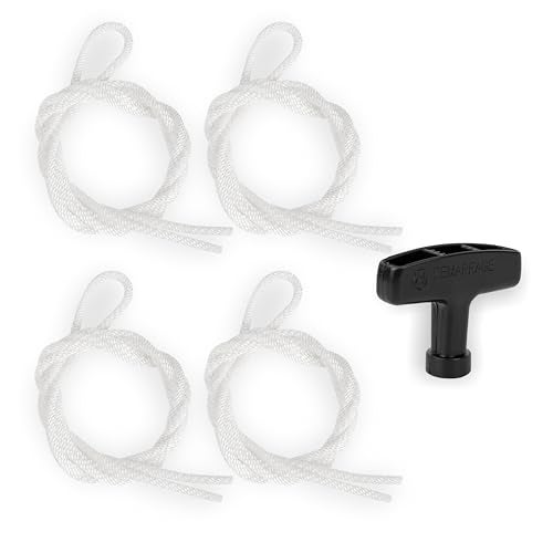 BlueStars GX390 Recoil Starter Handle with Rope - for Honda GX240 GX270 GX340 GX390 Generator 5000 6500 7000 8500 8750 9000 9500 Champion Predator 420cc 389cc, 145 cm 4.5mm 3/16in w/Starter Handle - Image 1