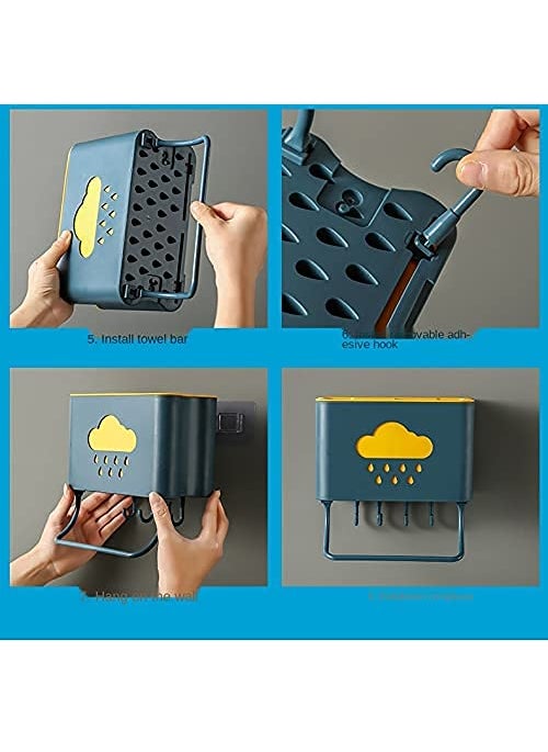 JK Enterprise JK Enterprise Self Adhesive Wall Mounted Kitchen Cutlery Spoon Fork Knife Chopstick Holder Organizer Stand Plastic Random Color 1pc  - Image 5