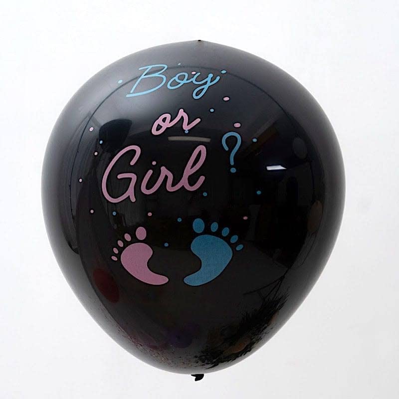 Atpata Funky Giant Black Balloon for Baby Shower Showstopper Surprise | Balloon Bursting Fun | Pop in Style | 24inch Size | 1pc. - Image 1