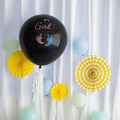 Atpata Funky Giant Black Balloon for Baby Shower Showstopper Surprise | Balloon Bursting Fun | Pop in Style | 24inch Size | 1pc. - Image 3