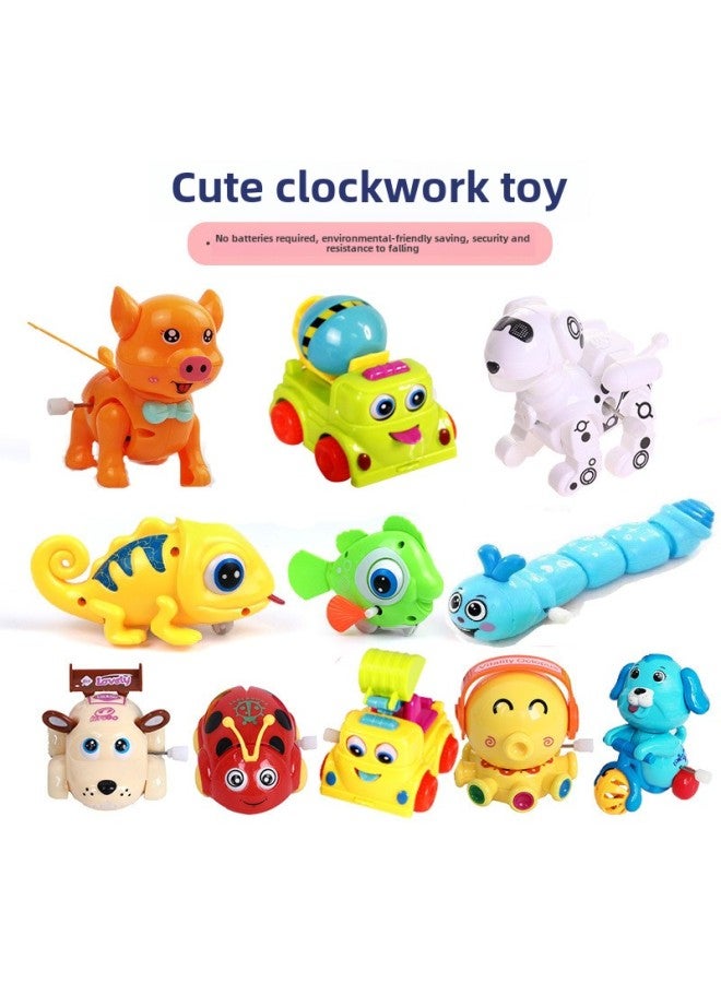 Cartoon Cheap Clockwork Toy Restaurant Kindergarten Reward Yiwu Stall Jumping Assembled Small Toy Car-Color:small Guitar Rattle  - Image 2