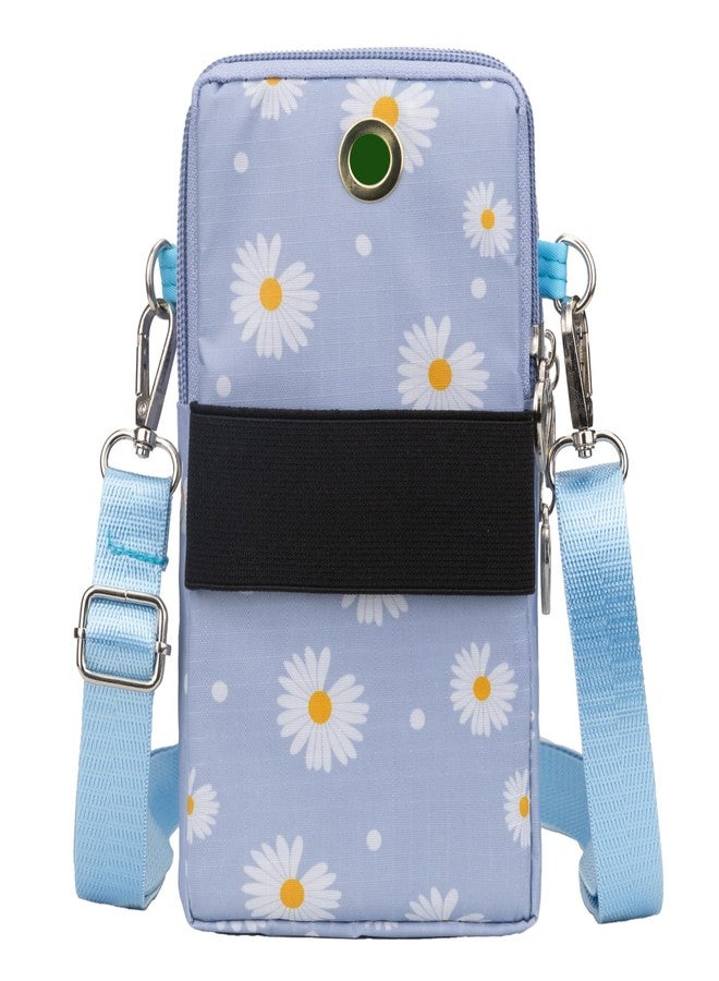JANKS Small Crossbody Bag for Women - Mini Phone Purses with Crossbody Strap and Wallet - Nylon Arm Bag, B-chrysanthemum Lightblue, 7.5 x 4.5 x 2.36 inches, Handbag - Image 4