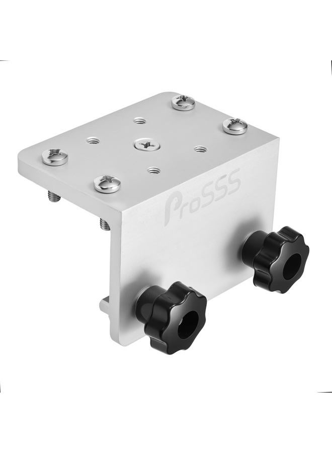 ProSSS Universal 90° Aluminum Track Mount Base – CNC Machined Marine Bracket for Lund/Versatrack/Ranger Rails, Fits Brocraft, Cannon, Scotty & RAM Mounts – Tool-Free Adjustment with Oversize Knobs - Image 1