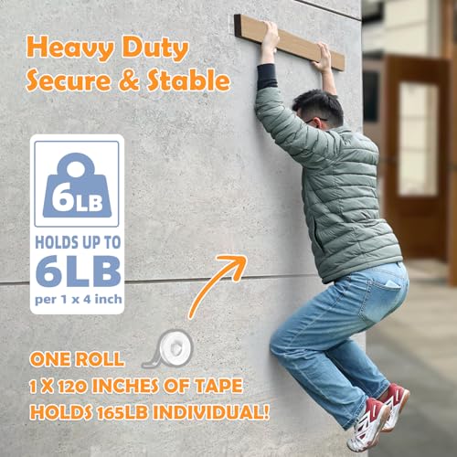 PPB Double Sided Adhesive Tape Heavy Duty, Removable Mounting Tape, Nano Tape, Clear Two Sided Wall Adhesive Strips for Home, Office, Car, Outdoor Use, 10FT - Image 3