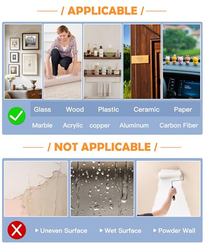 PPB Double Sided Adhesive Tape Heavy Duty, Removable Mounting Tape, Nano Tape, Clear Two Sided Wall Adhesive Strips for Home, Office, Car, Outdoor Use, 10FT - Image 5