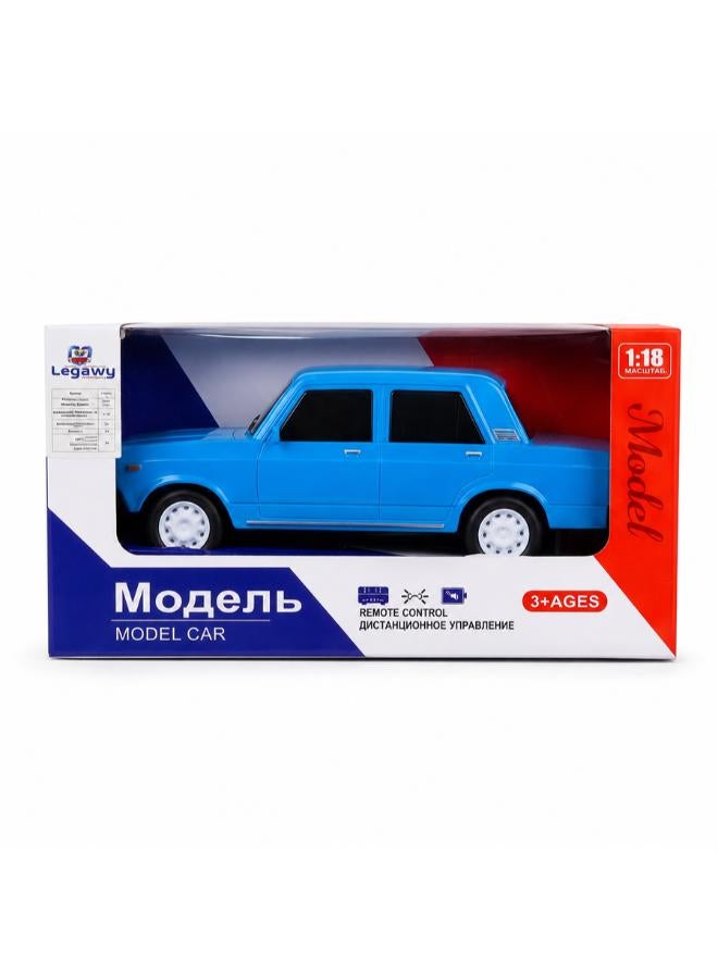 Remote Control Classic Model Car - 1:18 Scale - Blue - Image 1