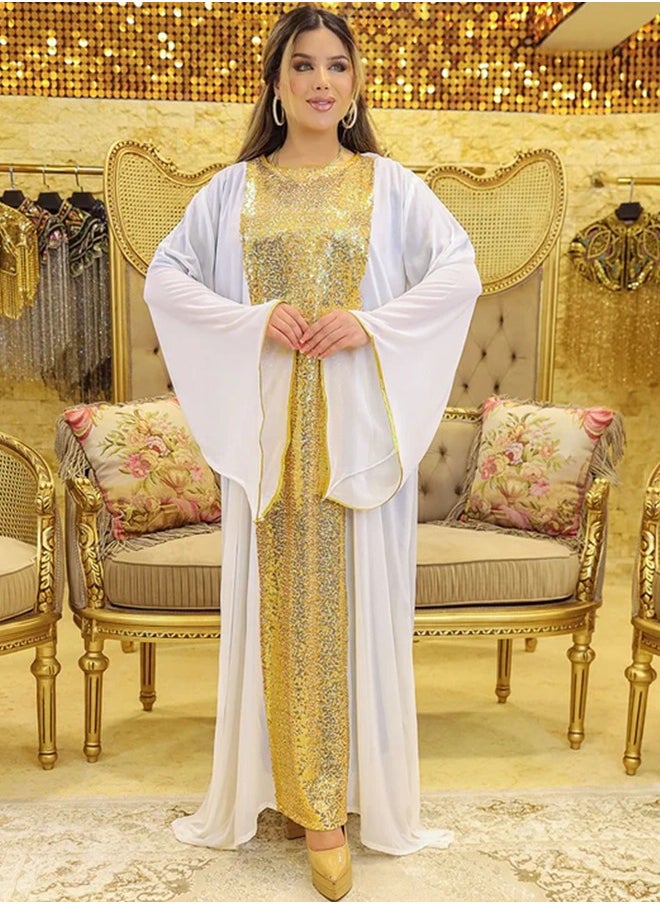 زمرد - چلابية كويتي شيفون - تطريز - Image 1