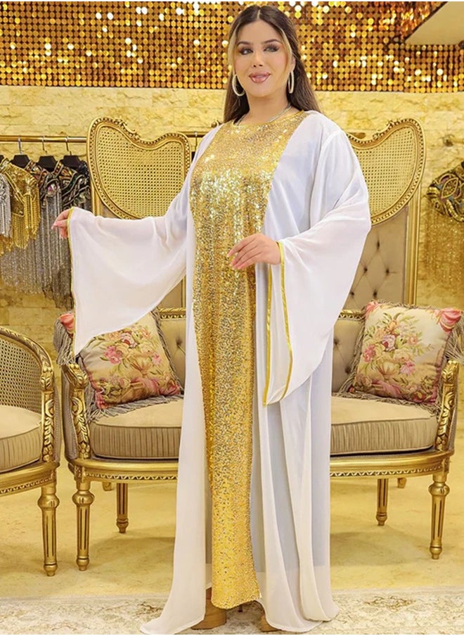زمرد - چلابية كويتي شيفون - تطريز - Image 1
