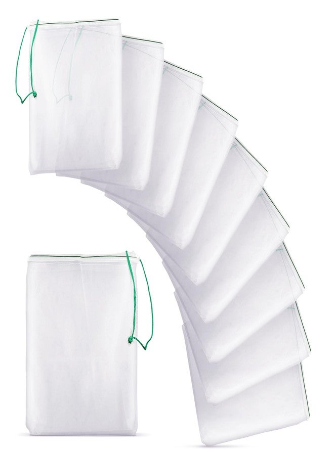 SunGrow Media Filter Bags, White Mesh Nylon Pouch for Holding Aquarium Active Carbon, Bio Rings, Lavender, Spices, Dried Flowers, 10 Pcs per Pack - Image 1