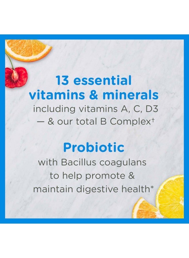 Zarbee's Kid's Complete Daily Multivitamin + Probiotic Gummies with Vitamins A B C D E & zinc for Digestive Health Easy To Chew, Natural Fruit 70 Count - Image 2