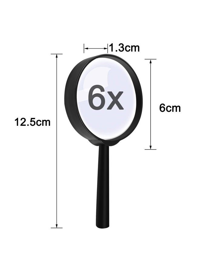 Elcoho 48 Pack Handheld Magnifier Plastic Magnifying Glass for Reading Jewelry Home Office Desk Accessories with Storage Bag - Image 2