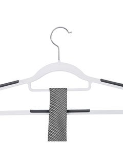 TYCOM Clothes Hangers Heavy Duty Durable Standard Clothes Hanger Plastic Suit Coat Shirt Hangers 50 Pack Space Saving Clothes Hanger With Rubber Coating 16.5 Inches 50pcs Light Grey  - Image 2