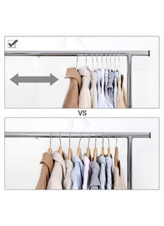 TYCOM Clothes Hangers Heavy Duty Durable Standard Clothes Hanger Plastic Suit Coat Shirt Hangers 50 Pack Space Saving Clothes Hanger With Rubber Coating 16.5 Inches 50pcs Light Grey  - Image 5