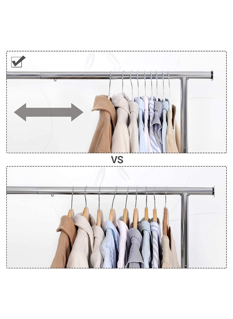 TYCOM Clothes Hangers Heavy Duty Durable Standard Clothes Hanger Plastic Suit Coat Shirt Hangers 50 Pack Space Saving Clothes Hanger With Rubber Coating 16.5 Inches 50pcs Light Grey  - Image 5