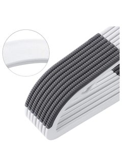 TYCOM Clothes Hangers Heavy Duty Durable Standard Clothes Hanger Plastic Suit Coat Shirt Hangers 50 Pack Space Saving Clothes Hanger With Rubber Coating 16.5 Inches 50pcs Light Grey  - Image 3