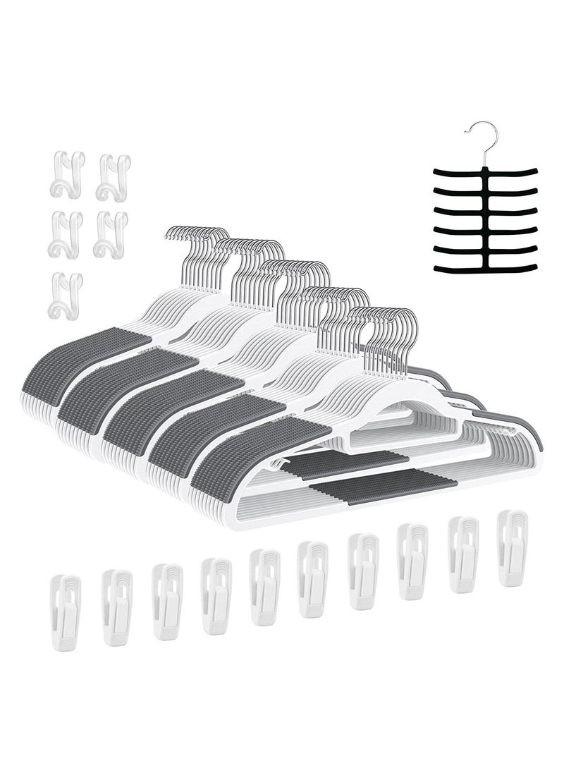 Clothes Hangers Heavy Duty Durable Standard Clothes Hanger Plastic Suit Coat Shirt Hangers 50 Pack Space Saving Clothes Hanger With Rubber Coating 16.5 Inches 50pcs Light Grey - pzsku/Z743A1714239D4647E874Z/45/_/1686569163/5c971dfd-5107-4923-826c-1d7c130f5bb6