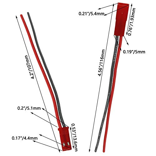 Dttra 20 Pairs 20 AWG JST Plug Connector 2 Pin Male Female Plug Connector Cable Wire for LED Lamp Strip RC Toys Battery - Image 4