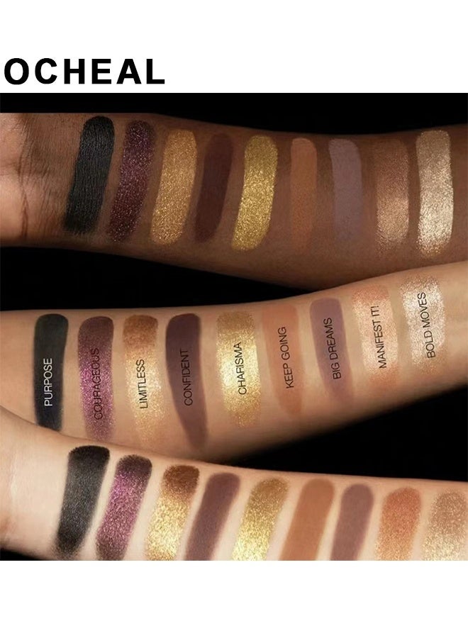 OCHEAL Empowered Eyeshadow Palette Multicolour, 18 Colors Matte Shimmer Glitter Multi Reflective Shades Ultra Pigmented Makeup Eye Shadow Powder Waterproof Eye Shadow - Image 3