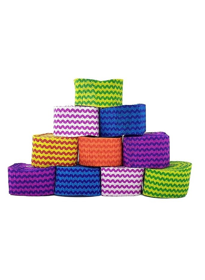 Terabyte Design Crepe Paper Streamer Ribbon Decorations for Birthday, Wedding, Craft and Various Festivals & Party (Waves) Pack of 12 - Image 2