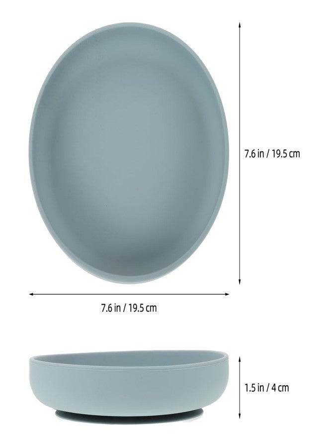HOLIDYOYO Silicone Anti-Spill Plate with Suction Cup Base for Seniors Lightweight Non-Skid Self-Feeding Dinnerware Adaptive for Disabled Elderly 2 Pack - Image 2