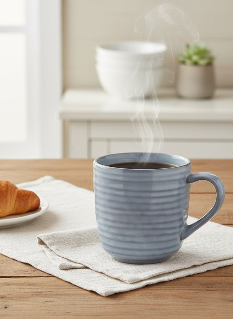 Cuisine Art Tia Collection 420ml Stoneware Mug - Blue Large & Durable Coffee Cup - Image 3