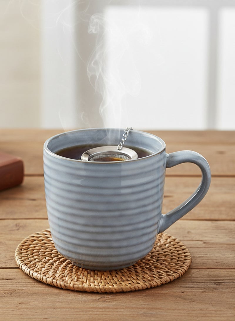 Cuisine Art Tia Collection 420ml Stoneware Mug - Blue Large & Durable Coffee Cup - Image 2