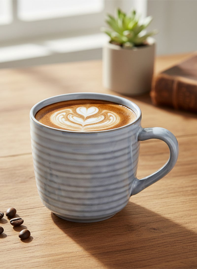 Cuisine Art Tia Collection 420ml Stoneware Mug - Blue Large & Durable Coffee Cup - Image 1