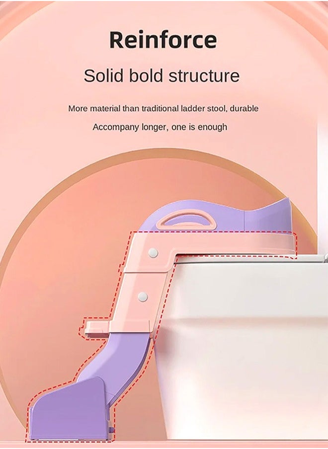 Occuwzz Purple and Pink Toddlers Potty Training Toilet Seat Adjustable Step Seat Height Potty Seats for Toddlers Boys Girls Kids Potty Chair  - Image 4