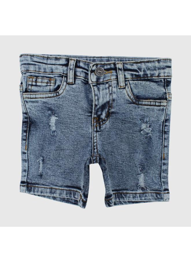playmore Ripped Blue Jean Shorts  - Image 1