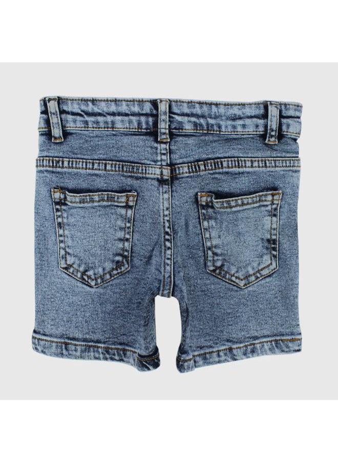 playmore Ripped Blue Jean Shorts  - Image 2