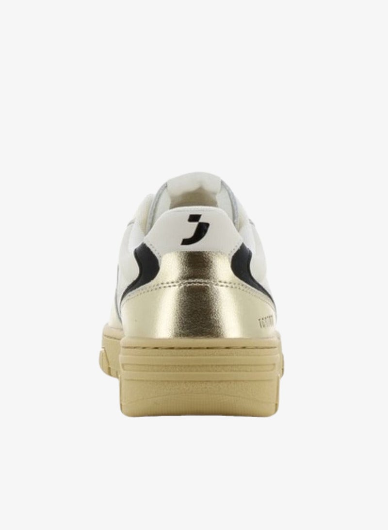 SJ Women's Metallic Lace-Up Closure Sneakers - Image 4