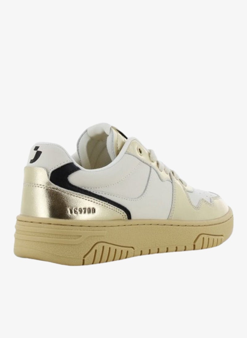SJ Women's Metallic Lace-Up Closure Sneakers - Image 3