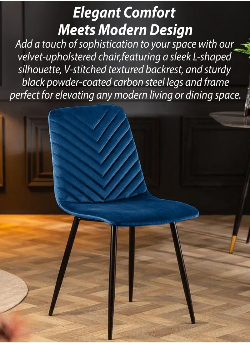 DBLEW - Set Of 4 Pcs Modern Velvet Dining Chair with V-Stitch Curved Backrest Upholstered L-Shaped Seat with Foam Padding, Metal Legs & X-Frame Support Side Chair Lounge Chair Multifunctional Accent Chair for Dining Room, Living Room, Bedroom, Hotel Lobby, Reception, Hallway, Makeup Vanity, Office Comfortable & Stylish Seating Light Grey - Image 1