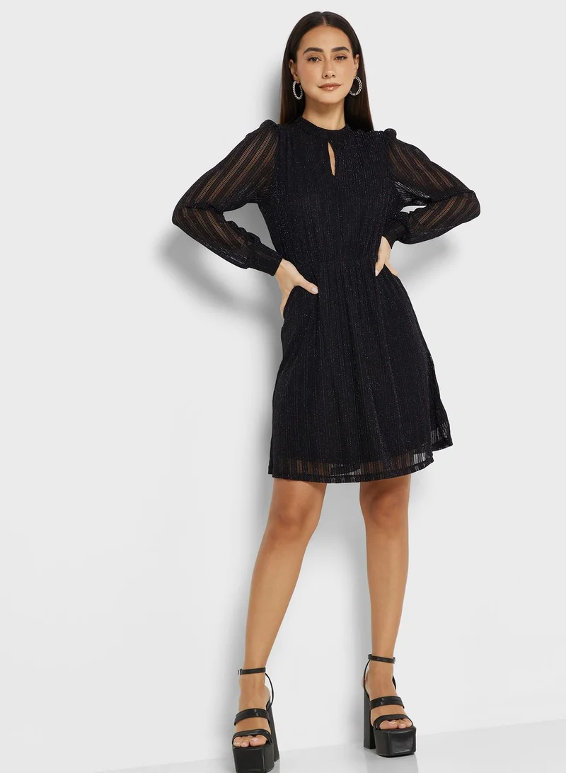 Jacqueline de Yong Key Hole Shimmer Dress
